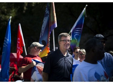 Mayor Jim Watson took part in the annual Ottawa Labour Day Parade to celebrate working people Monday September 5, 2016.