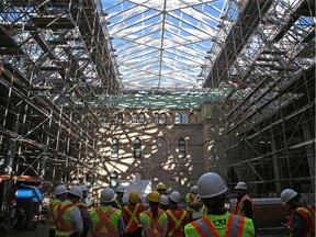 Work on the $862.9-million West Block rehabilitation project and the adjacent construction of a $129.9-million mostly subterranean Visitor Welcome Centre is proceeding apace, if an eye-opening media tour Thursday led by Public Services and Procurement Canada is any indication.