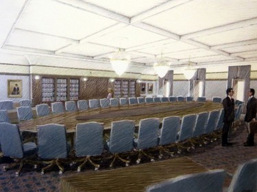 A rendering of the new Cabinet room.