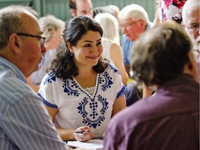 Minister of Democratic Institutions and Peterborough-Kawartha MP Maryam Monsef takes part in a town hall meeting on electoral reform on Sept. 6 in Peterborough. She'll hold a public meeting in the National Capital Region on Thursday.