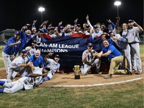The Ottawa Champions celebrate after capturing the Can-Am League championship.