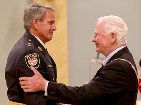 Ottawa police Insp. Pat Flanagan was invested into the Order of Merit of the Police Forces by Governor General David Johnston Friday.