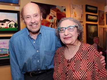 Ottawa impresario and arts patron Harvey Glatt with his guest Vivienne Muhling, an award-winning arts administrator up from Toronto to support PAL Ottawa and its benefit soirée, held at Cube Gallery on Thursday, September 29, 2016.