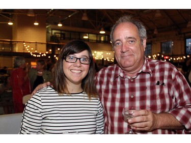 Ottawa organ donor activist and double-lung transplant recipient HÈlËne Campbell and Ottawa Citizen writer Bruce Deachman were among the hundreds to attend the 25th anniversary party of Thyme & Again Creative Catering and Take Home Food Shop, held at the Horticulture Building on Friday, September 9, 2016. (Caroline Phillips / Ottawa Citizen)