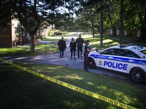 Ottawa police major crime detectives were on the scene of a fatal shooting on Elmira drive Saturday, Sept. 24, 2016.