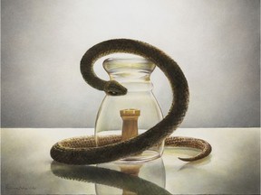 Snake: Besieged by Erica Lindsay Walker will be on display this week as part of the Pencil Art Society's 2nd International Open Juried Exhibition.