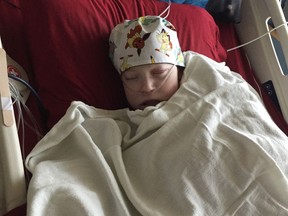 Three weeks after his stem cell transplant, Jonathan Pitre is still waiting for his white blood cell count to rise.