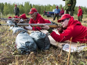 Master Corporal Ashleigh Stokes from Fort Smith North West Territories fires the C-19 Rifle during a range practice at Op NANOOK 2015