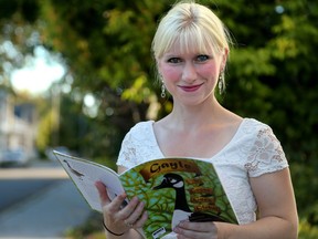 Self-published author, Natasha Peterson, won a Canada Book Award for her children's book, Gayle the Goose Goes Global. The married mother of two lives in Carleton Place and works as a waitress and figure skating instructor when not writing books.