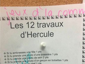 Students at Université du Québec en Outaouais are in hot water after hosting a contest, which was quickly cancelled, requiring students to complete tasks that included kissing girls and taking photos of bare breasts.