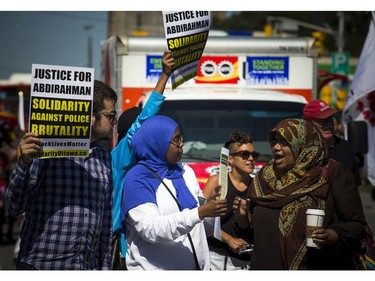 Supporters of Abdirahman Abdi and black lives matter took part in the annual Ottawa Labour Day Parade to celebrate working people Monday September 5, 2016.