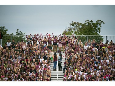 The University of Ottawa Gee-Gees host the McMaster Marauders football team for the home opener on Saturday, September 10, 2016. The stands were filled with excited fans.