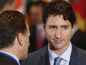 Canada's Prime Minister Justin Trudeau arrives for a luncheon during the United Nations General Assembly at United Nations headquarters Tuesday, Sept. 20, 2016. (Lucas Jackson/Pool Photo via AP) ORG XMIT: NYR110