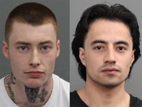 Suspects Alan Macdonald, 24, left, and Khalilulah Iriken, 26, remain at large following a major police bust.