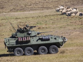 U.S. Marines conduct a live fire range using light armored vehicles and Humvees in conjunction with fire power provided by Georgian, Romanian, Bulgarian and Ukrainian forces. During Agile Spirit 16, partner nations train together and strengthen their partnership through several combined arms ranges. (U.S. Marine Corps photo by Sgt. Michelle Reif)