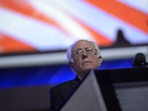 Former Democratic presidential candidate Bernie Sanders arrives prior to the start of Day 1 of the Democratic National Convention at the Wells Fargo Center in Philadelphia, Pennsylvania, July 25, 2016. Die-hard Bernie Sanders supporters descended on Philadelphia for this week's Democratic National Convention, many so irate with party flagbearer Hillary Clinton that they are prepared to contemplate the once-inconceivable alternative: President Donald Trump /