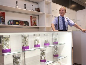 Don Briere, the president of Weeds, at his Bank Street store, which was closed after Canada Post seized a shipment of cannabis mailed to the store from B.C.