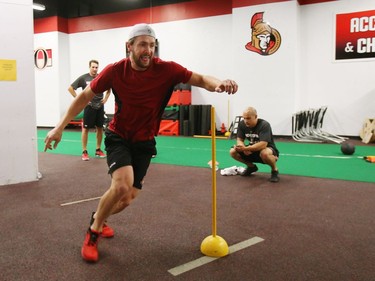 Zack Smith of the Ottawa Senators during the first day of training camp.