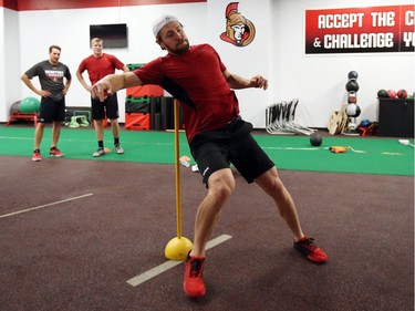 Zack Smith of the Ottawa Senators during the first day of training camp.