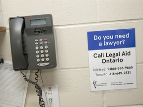 A legal aid sign