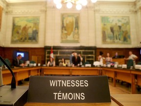 Committee on Electoral Reform meeting room in the Centre Block.