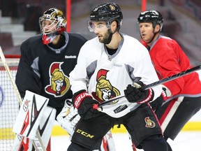 Derick Brassard and Marc Methot, right, each played with the Columbus Blue Jackets.