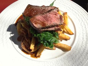 Flatiron steak frites (lunch-time dish) at Lockett's Kitchen in Manotick