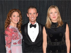 From left, NAC Gala honourary chair Sophie Grégoire Trudeau with NAC Orchestra maestro Alexander Shelley and Canadian jazz musician Diana Krall at the NAC Gala held at the National Arts Centre on Saturday, October 22, 2016.