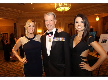 From left, organizing committee member Henrietta Southam with Chief Government Whip Andrew Leslie, Liberal MP for Orlèans, and Vanessa Luna at the inaugural Nature Canada Ball held at the Fairmont Château Laurier on Friday, September 30, 2016.
