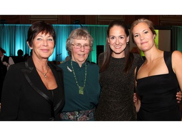From left, Renate Mierins, Iola Price, Tara-Leigh Cancino Brouillette and Ainsley Malhotra were part of the Kanata Honda-sponsored table at the inaugural Nature Canada Ball held at the Fairmont Château Laurier on Friday, September 30, 2016.