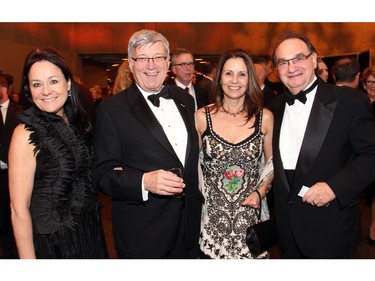 From left, Supreme Court Justice Suzanne CÙtÈ with her husband, lawyer Gerald R. Tremblay, and Riky Moldaver with her husband, Supreme Court Justice Michael Moldaver, at the National Arts Centre on Saturday, October 22, 2016, for the 20th annual National Arts Centre Gala, held at the NAC on Saturday, October 22, 2016, for the  National Youth and Education Trust in support of the NACís arts education programs across Canada.