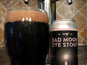 Made in Carleton Place and available only at the brewery, Stalwart's Bad Moon Rye Stout is a fantastic dark beer.
