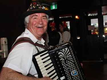 Kazimier Samujlo played accordion at the second annual Capital Oktoberfest benefit for the University of Ottawa Heart Institute, held at the Bier Markt restaurant on Sparks Street on Wednesday, October 5, 2016.