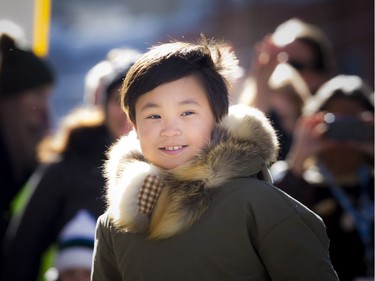 Ten-year-old Inuit Timothy Erkloo took part in the vigil during a drumming circle.