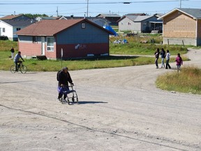 A photo of the community in Eabametoong First Nation, taken in 2010.