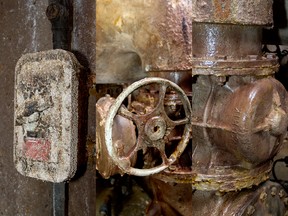 Copmposite photo of corroded pipes at Quai waste water station in Masson-Angers, Gatineau