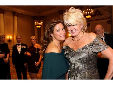 Nature Canada Ball patron Sophie Grégoire Trudeau with event chair Sheefra Brisbin, who's also vice chair of the board with Nature Canada, at the inaugural event held at the Fairmont Château Laurier on Friday, September 30, 2016.