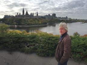 Phil Jenkins. pictured at Nepean Point, vows to walk the banks of the Ottawa River.