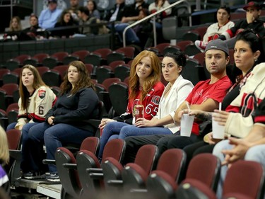 Plenty of seats were available in the first period.