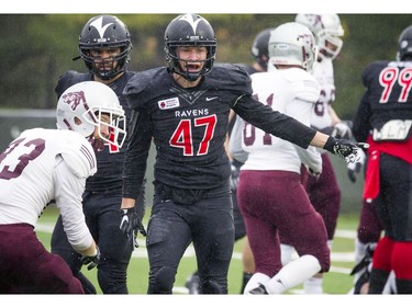 The Ravens' Thomas Knapp during the game against uOttawa.