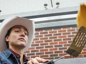 The prime minister, pictured here at the 2016 Calgary Stampede, is set to join Medicine Hat - Cardston - Warner Liberal hopeful Stan Sakamoto at a campaign event this evening.