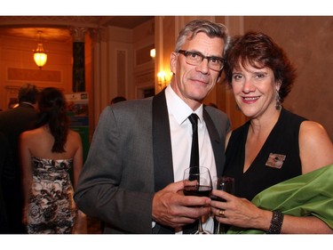Sheila Whyte, owner of Thyme & Again Creative Catering and Take Home Food Shop, with her husband, Clayton Kennedy, at the inaugural Nature Canada Ball held at the Fairmont Château Laurier on Friday, September 30, 2016.