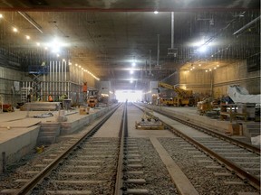 The St. Laurent station under construction.