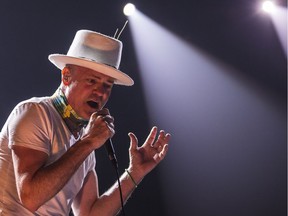 Hip frontman Gord Downie performs at the Canadian Tire Centre in August. Downie is back in Ottawa Tuesday to release his solo project Secret Path at the NAC.