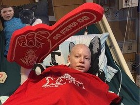 In Minneapolis, Minnesota, Jonathan Pitre cheered on the Ottawa Senators.