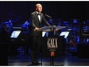 Victor Dodig, president and CEO of presenting sponsor CIBC, on stage at the NAC Gala held at the National Arts Centre on Saturday, October 22, 2016.