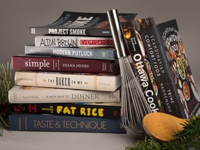 10 cookbooks shot as a collage for main Food art for the chain and then separates of each.  Wayne Cuddington/ Postmedia