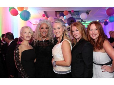 Ann Rickenbacker, centre, leaves on a high note as director of catering at The Westin Ottawa by attending The Ottawa Hospital Gala held there Saturday, November 5, 2016, with her girlfriends, from left, Peggy Taillon, Mandy Gosewich, Fiona Murray Cook and Kimothy Walker.