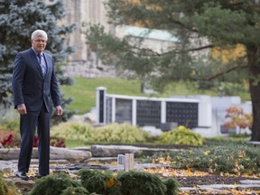 Roger Boult, president and executive director of Beechwood, on the sprawling cemetery grounds.