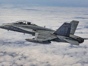 File photo of a Royal Canadian Air Force CF-18 Hornet. Photo courtesy Canadian Forces.